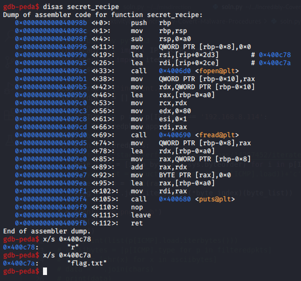 secret_recipe disassembly